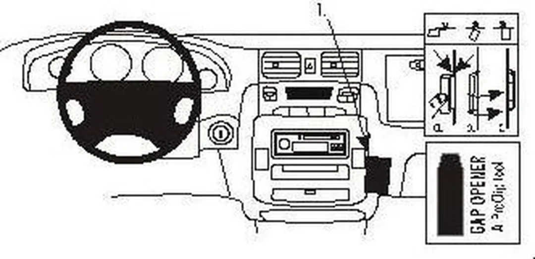 Brodit ProClip Houder Hyundai Trajet 2000-2009 - Angled Mount 852814