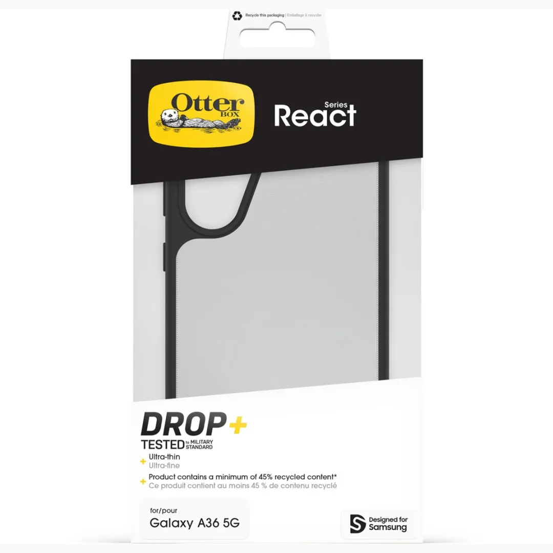 OtterBox React Backcover Samsung Galaxy A36 - Transparant/Zwart - 77-97782