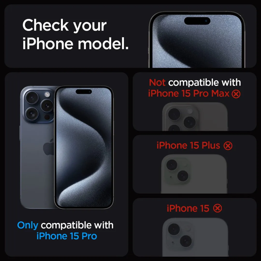 Spigen AGL07120 Privacy Glas iPhone 15 Pro - 9H