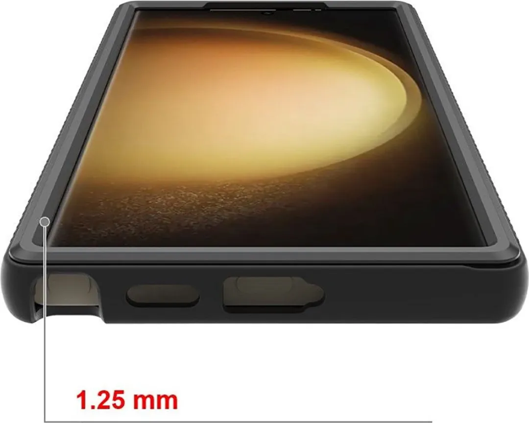 Just in Case Cazy Hoesje Samsung Galaxy S24 Ultra - 360° Full Protection - Zwart