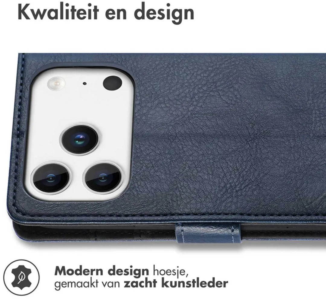 Imoshion Hoesje iPhone 17 Pro Max 3 Pasjes - Donkerblauw