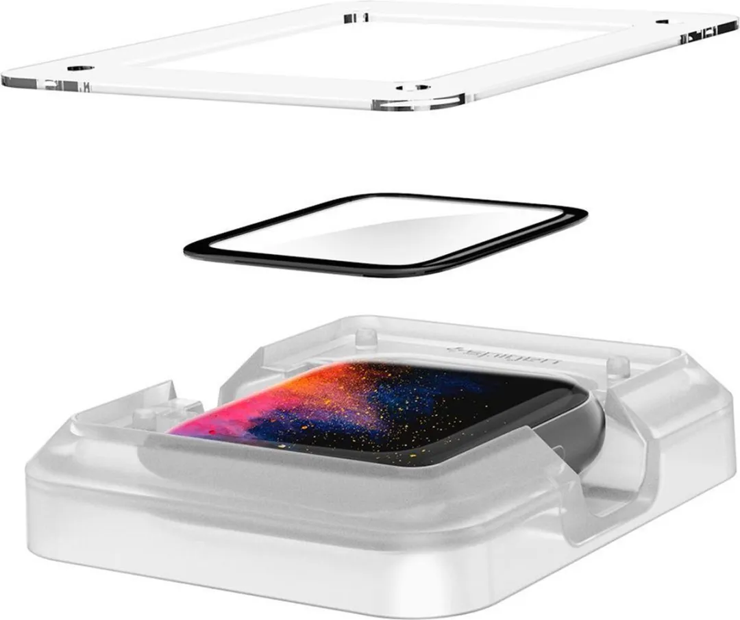 Spigen Proflex EZ Fit Apple Watch 44mm Screenprotector - 2 Stuks - Zwart