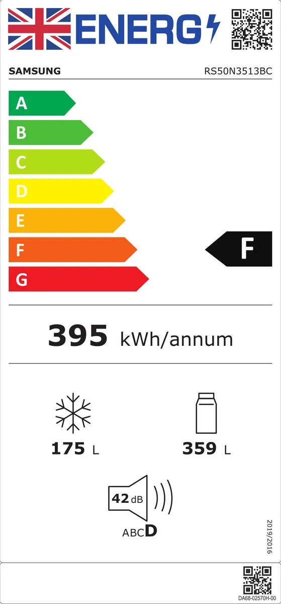 Samsung RS50N3513BC Amerikaanse Koelkast - 534L - Zwart