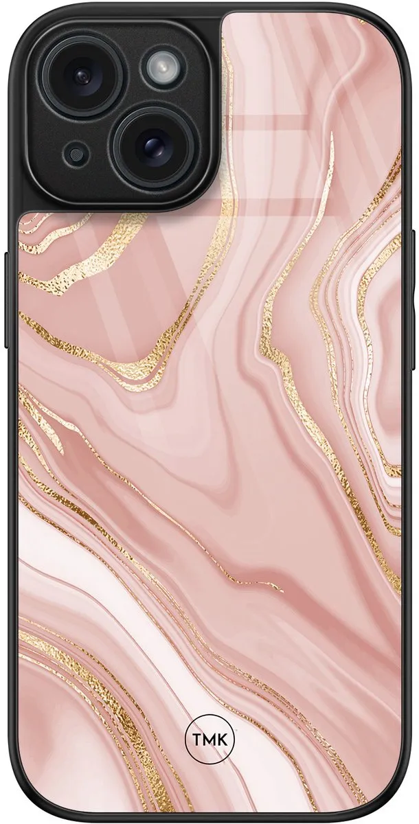 Casevibes iPhone 15 Hoesje Rose Marble