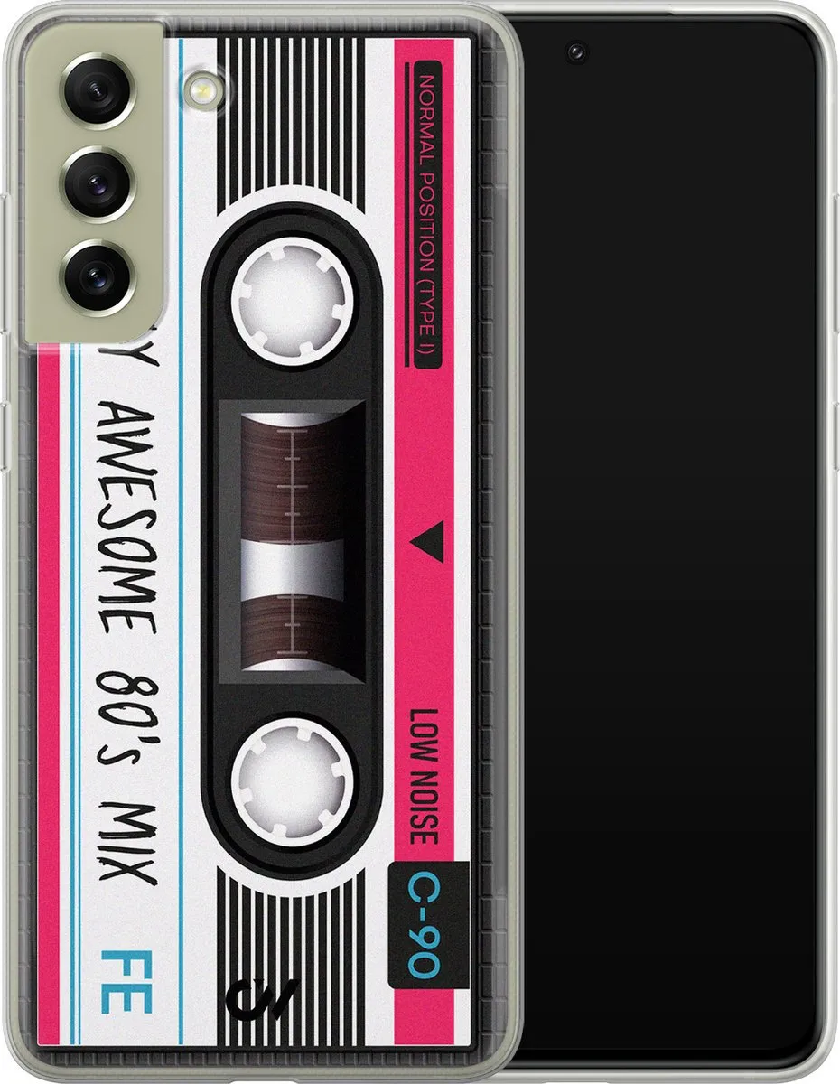 Casevibes Samsung Galaxy S21 FE Hoesje Cassette - Zwart