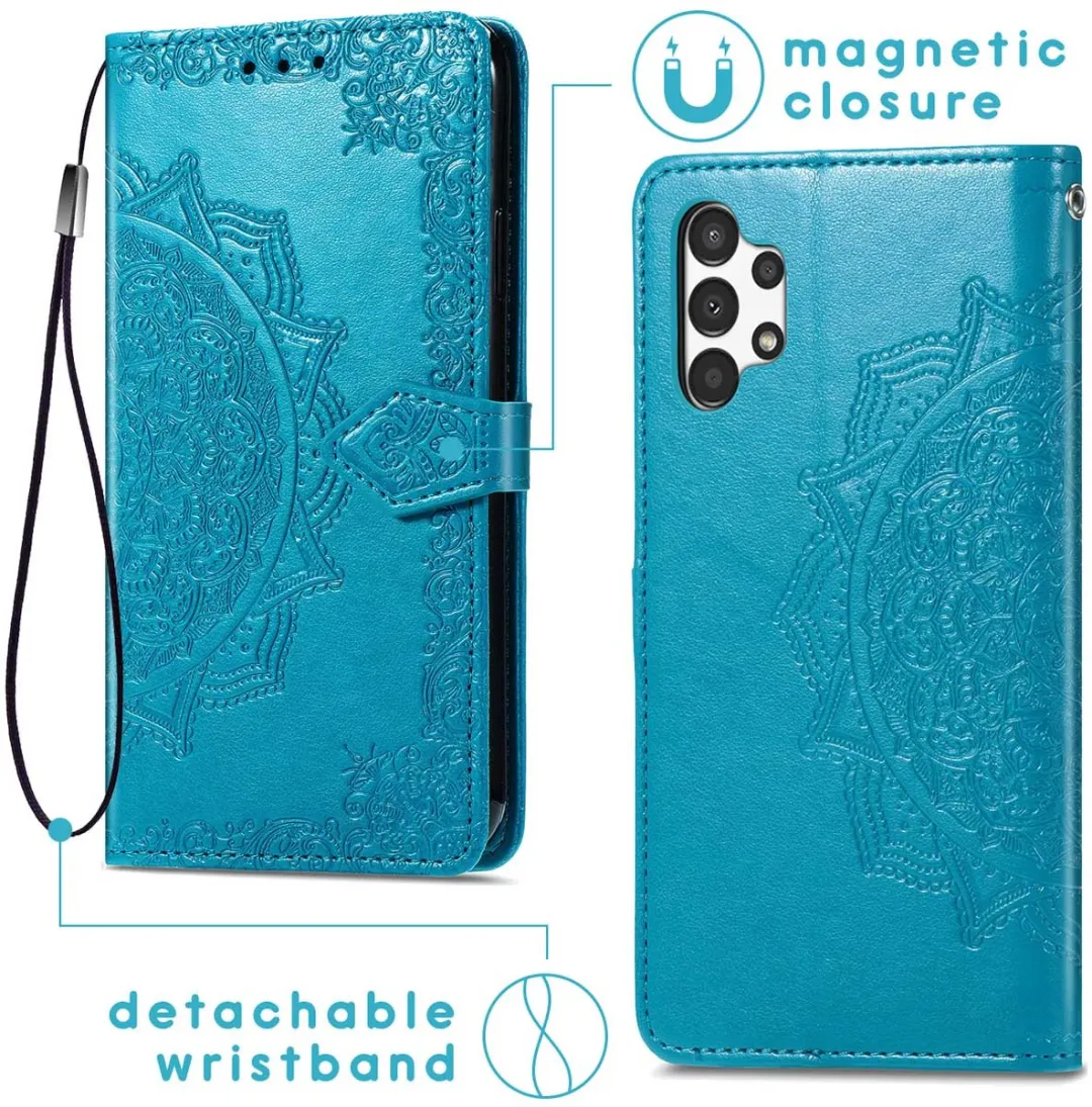 Imoshion Hoesje Samsung Galaxy A13 4G - Mandala Bookcase Turquoise