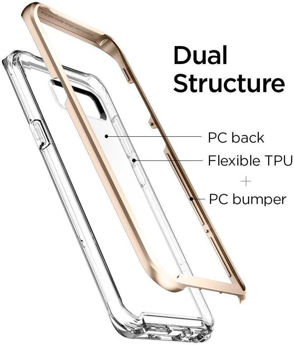 Spigen Neo Hybrid Crystal Case Samsung Galaxy S8+ - Roze Transparant