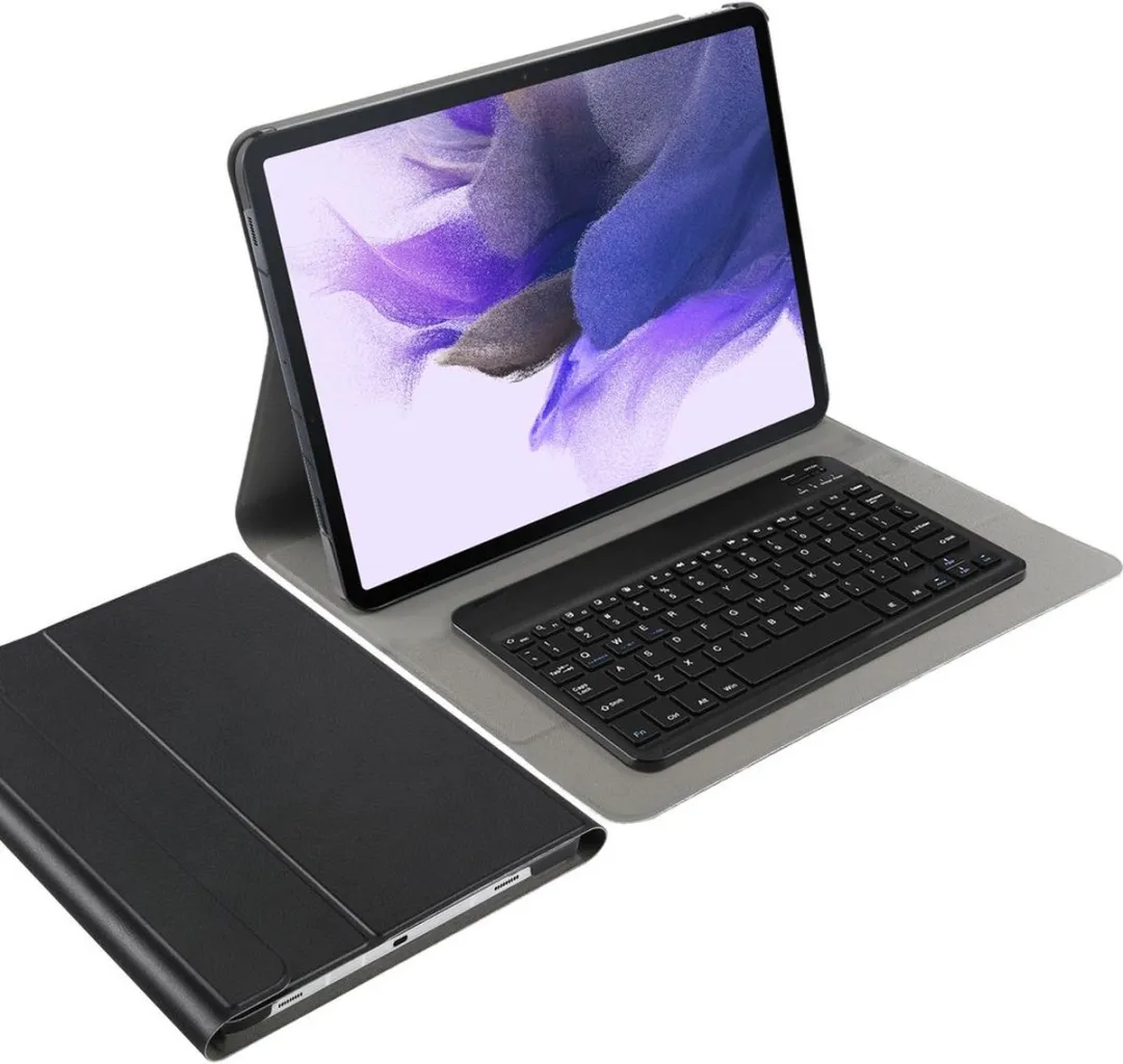 Just in Case Cazy Tablethoes met Toetsenbord 9715486 - Samsung Galaxy Tab S7 FE - Zwart