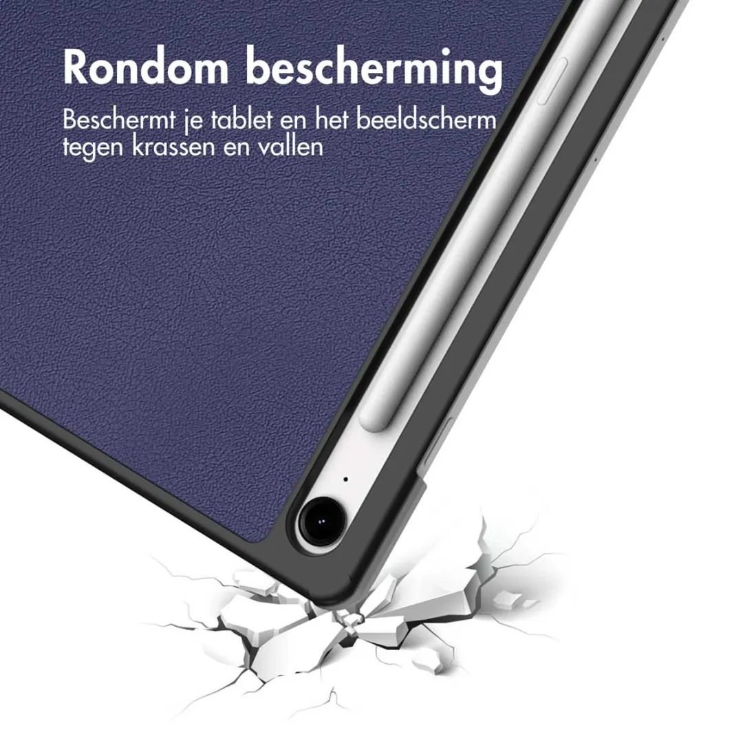 imoshiion Tablethoes Samsung Galaxy Tab S10 FE Plus - Trifold Bookcase - 13.1" - Donkerblauw