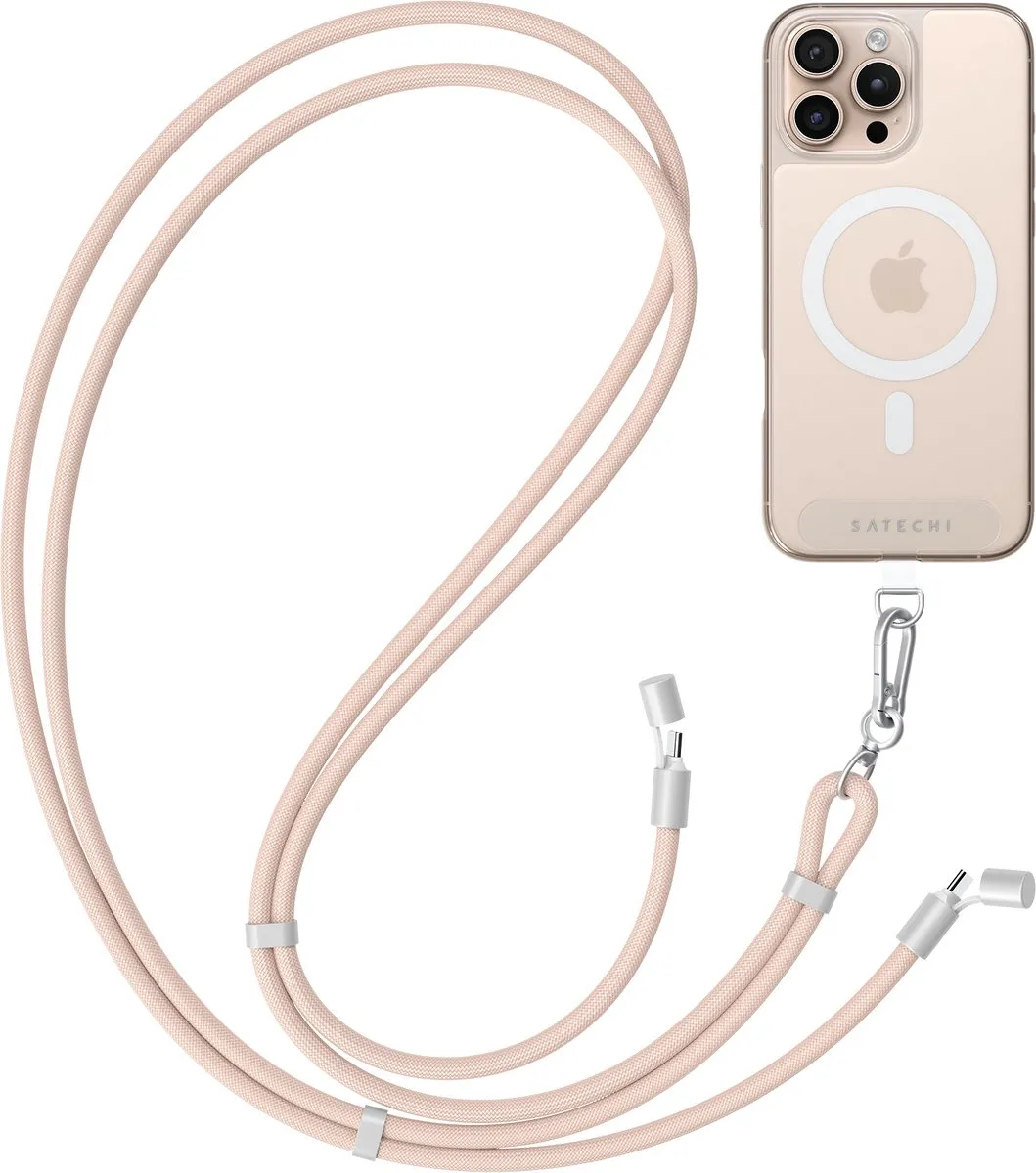 Satechi OntheGo Crossbody Lanyard USB-C Kabel - Roze