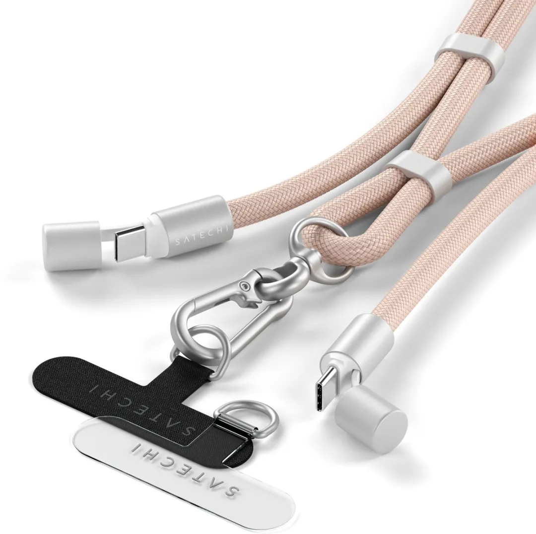 Satechi OntheGo Crossbody Lanyard USB-C Kabel - Roze