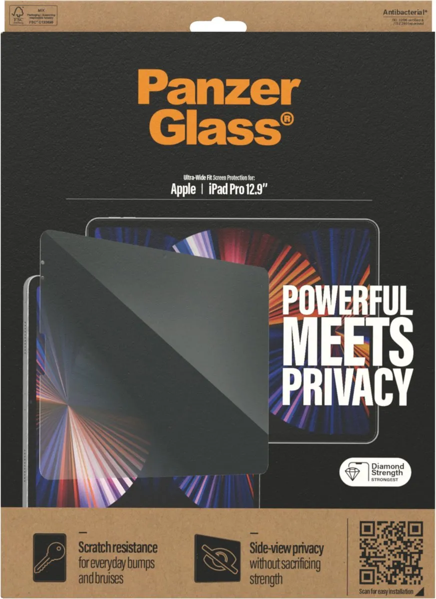 PanzerGlass P2695 Screenprotector iPad Pro 12.9 2018 - Transparant