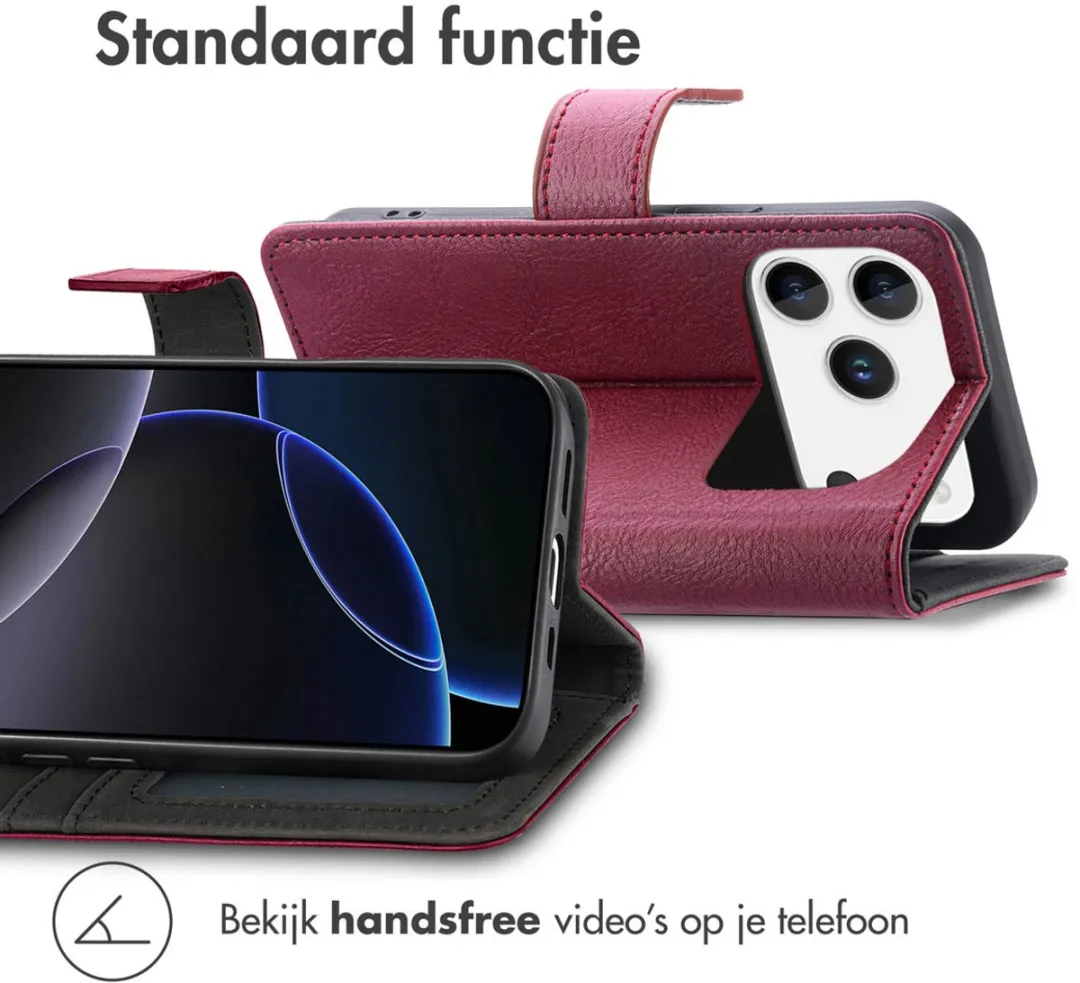 Imoshion Hoesje iPhone 17 Pro Max - 3 Pasjes - Bordeaux