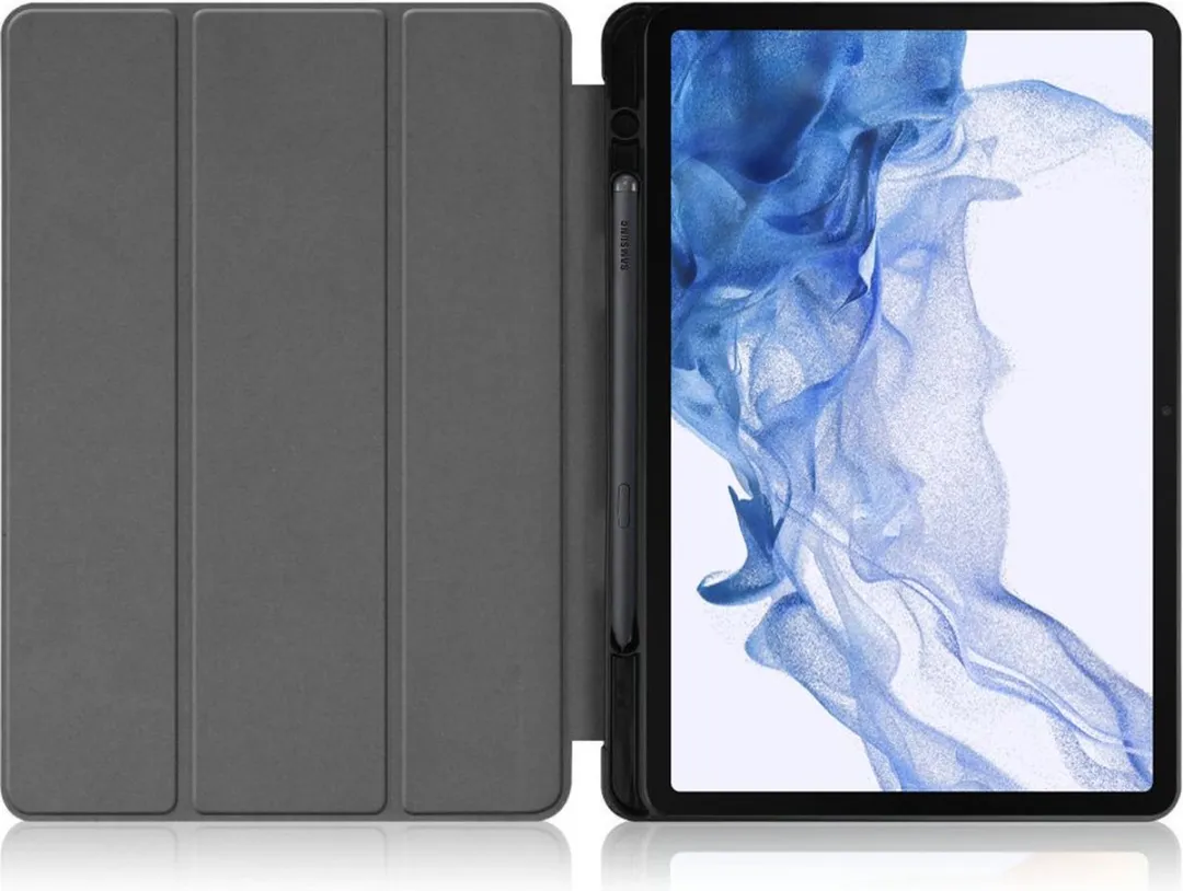 Just in Case Smart Tri-Fold Samsung Galaxy Tab S8/S7 Book Case - Rood