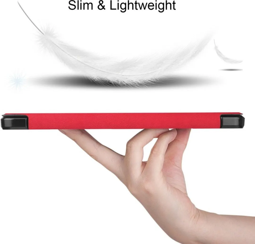 Just in Case Smart Tri-Fold Samsung Galaxy Tab S8/S7 Book Case - Rood
