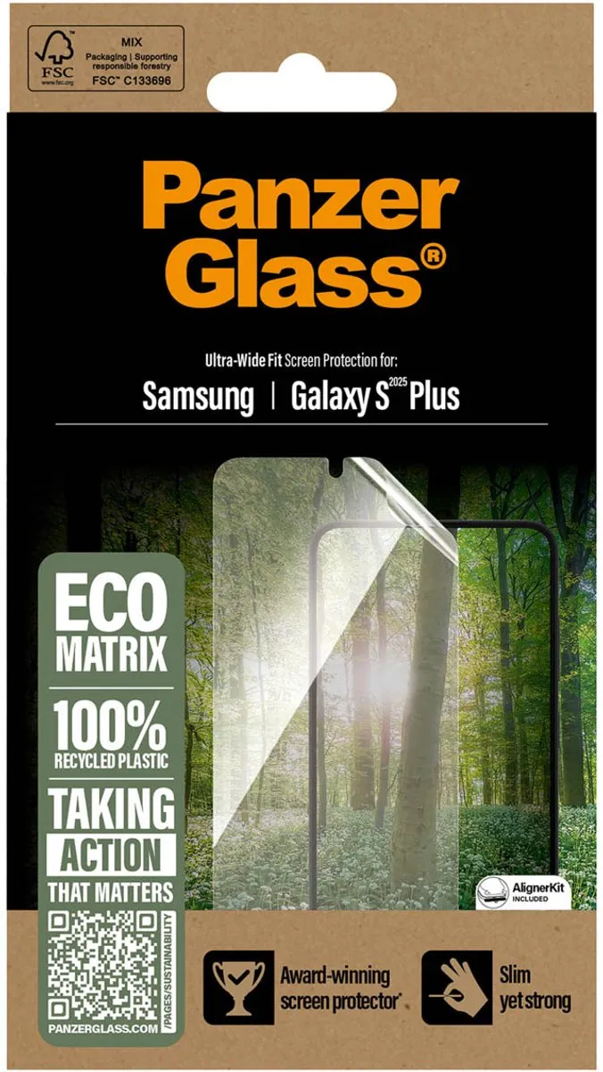 PanzerGlass Matrix Recycled Ultra-Wide Screenprotector PGRMUWFG37942 - Samsung Galaxy S25 Plus - afbeelding 5 van 6
