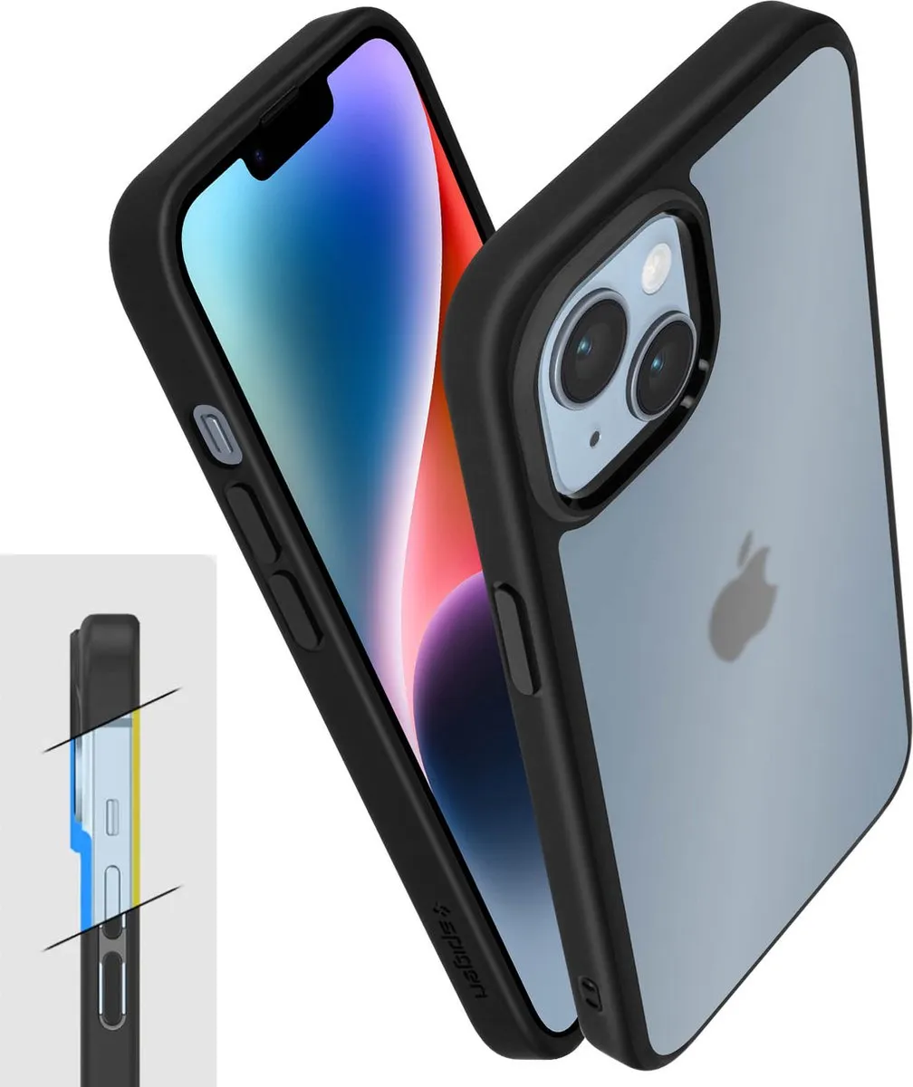 Spigen Ultra Hybrid ACS04901 iPhone 14 Plus Hoesje - Zwart