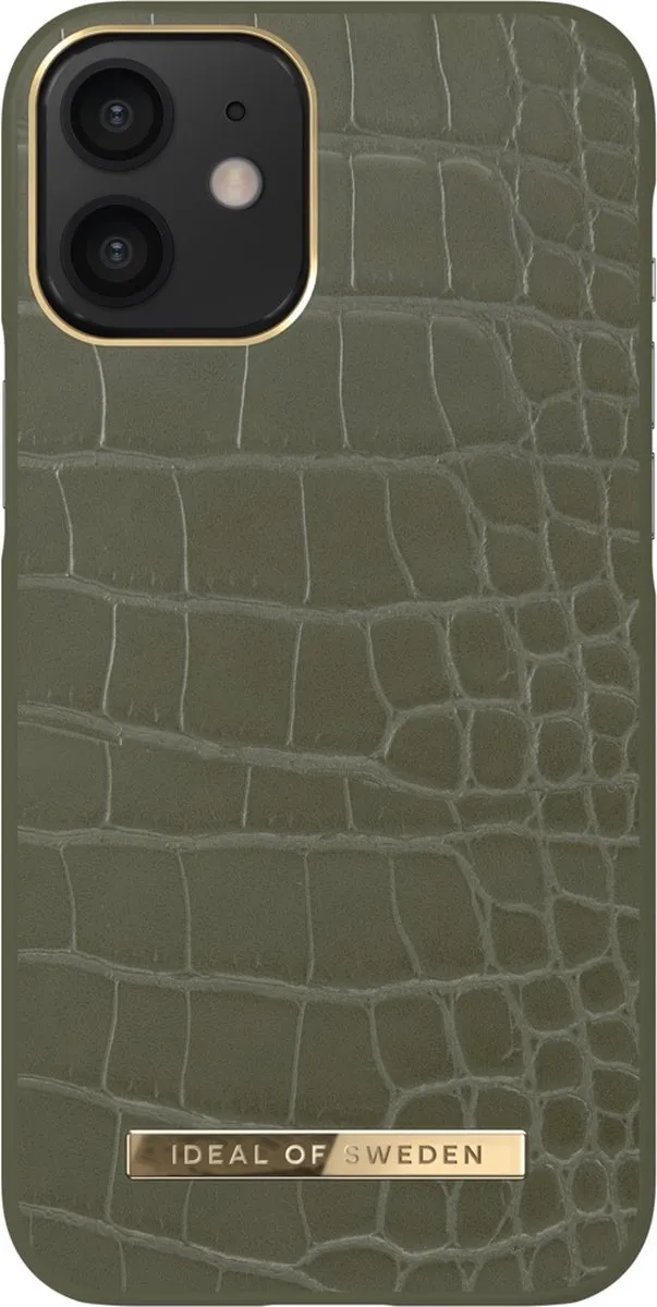 iDeal of Sweden Atelier Case iPhone 12 Mini - Khaki Croco - afbeelding 4 van 4