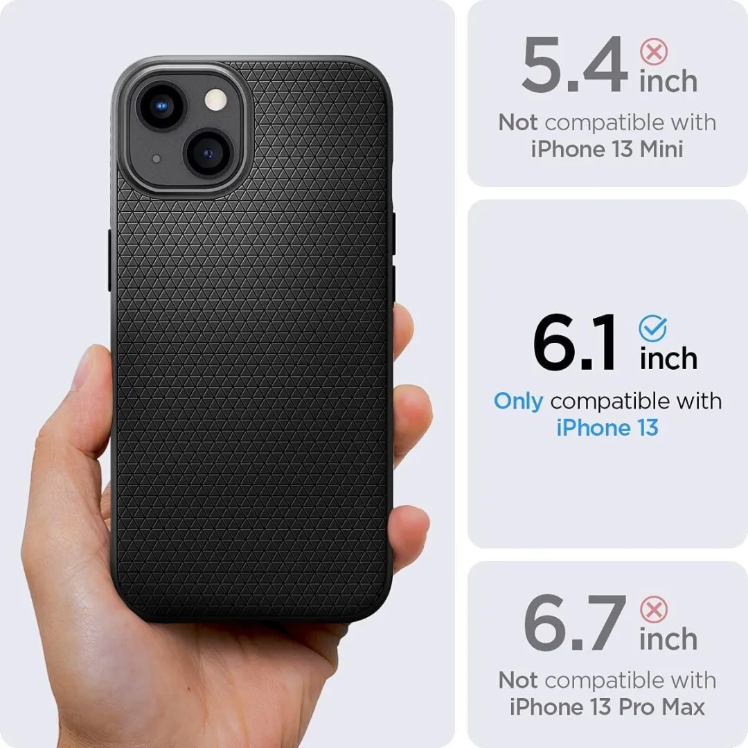 Spigen Liquid Air TPU Hoesje iPhone 13 - Zwart