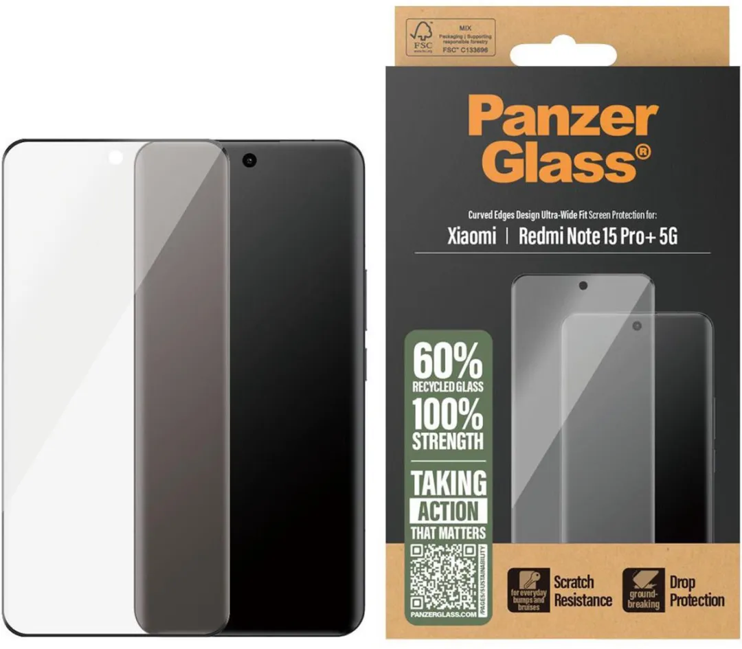 PanzerGlass Ultra Wide Fit Screenprotector PG01689 - Xiaomi Redmi Note 15 Pro Plus - afbeelding 4 van 5