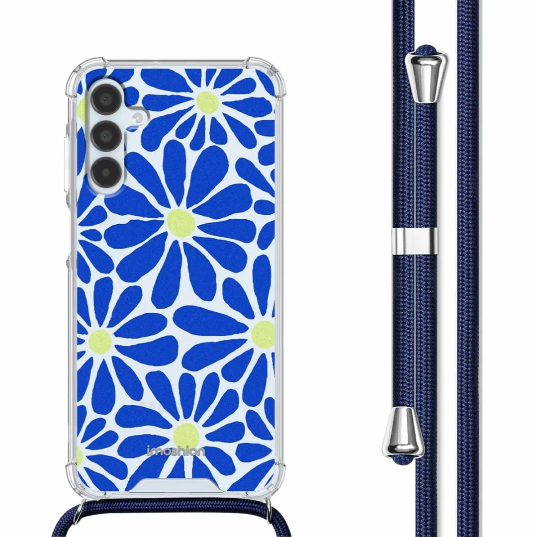 Imoshion Hoesje Samsung Galaxy A15 - Cobalt Blue Flowers Connect