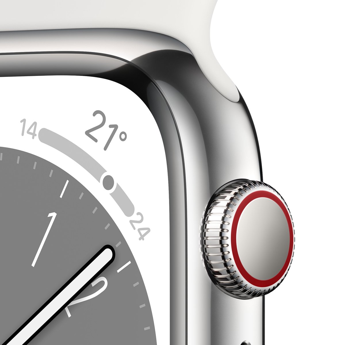 Apple Watch Series 8 - 4G - 41mm - Zilver Roestvrijstaal
