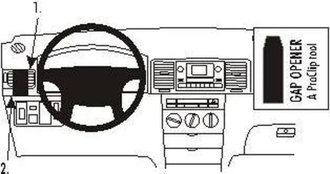 Brodit ProClip Left Mount Toyota Corolla 2002-2007 - Zwart