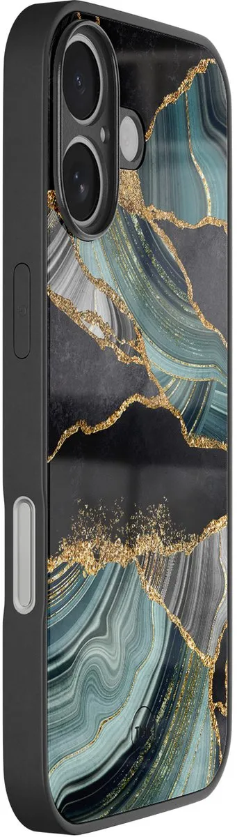 Casevibes iPhone 16 Hoesje - Marble Jade Stone - Multi
