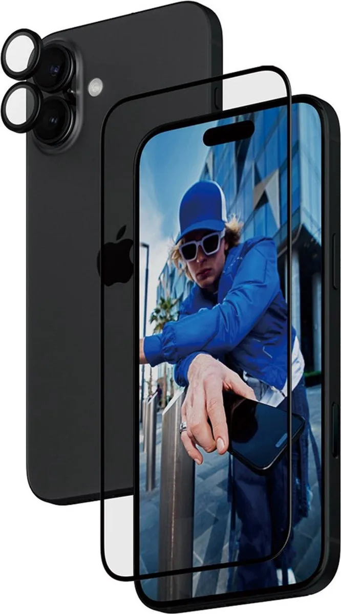 PanzerGlass iPhone 16 Plus 2-in-1 Screenprotector - 2 Stuks