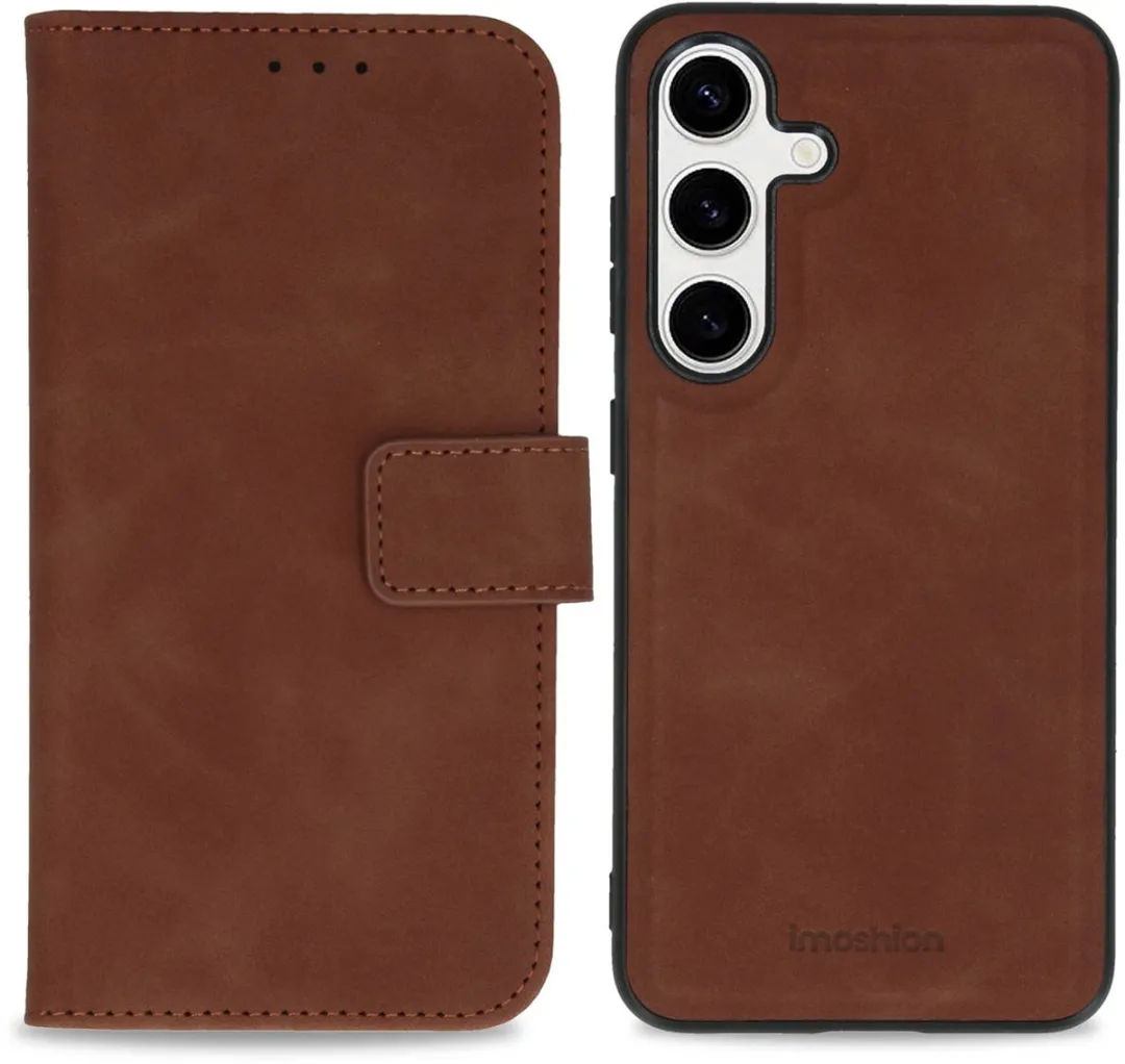 Imoshion Hoesje Samsung Galaxy S24 2-in-1 Bookcase - 3 Pasjes - Bruin