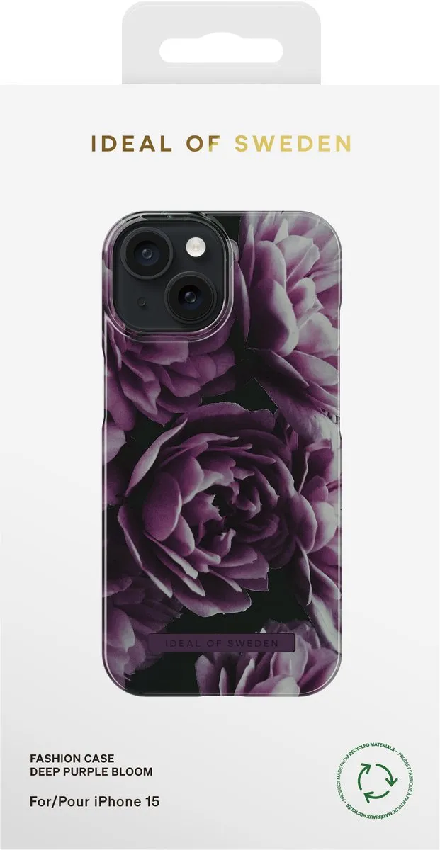 iDeal of Sweden iPhone 15 Hoesje Deep Purple Bloom - IDFC-I2361-486