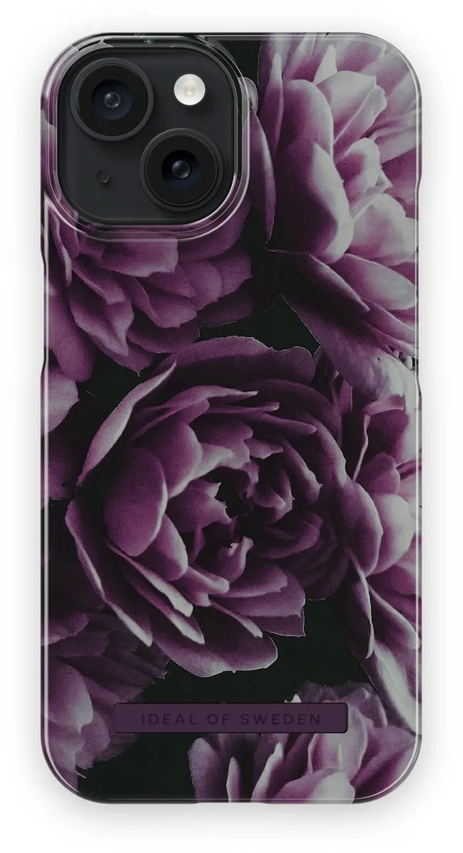 iDeal of Sweden iPhone 15 Hoesje Deep Purple Bloom