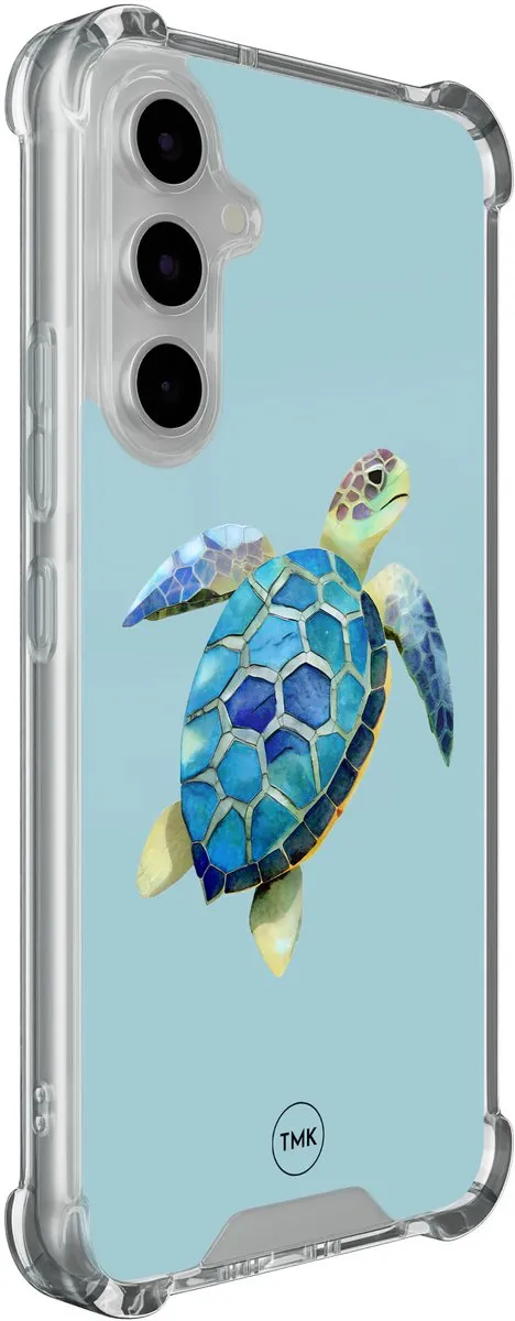 Casevibes Shockproof Hoesje Samsung Galaxy A54 - Schildpad - Blauw