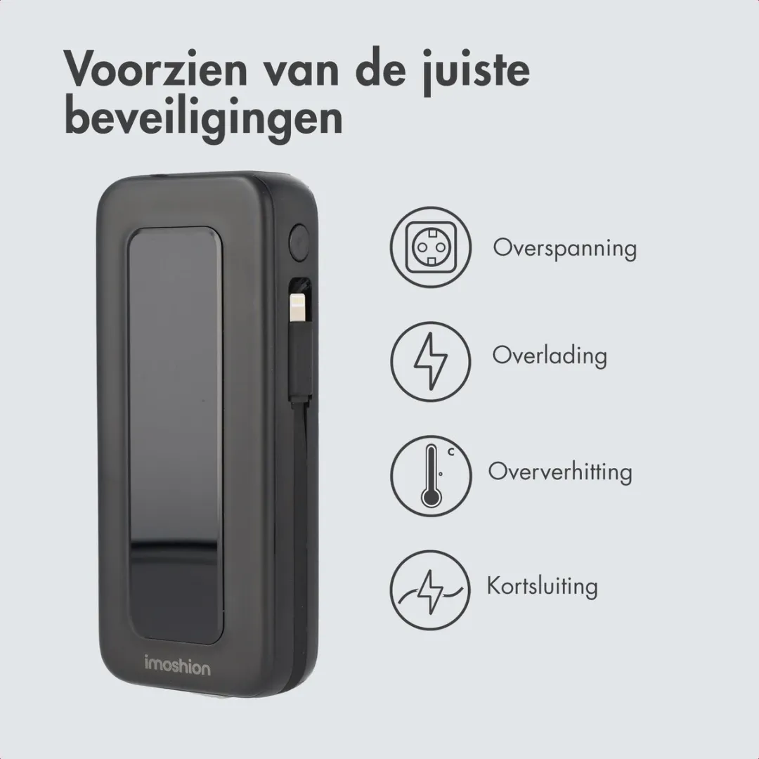 Imoshion Powerbank SH00084423 10000mAh - 35W - 3x USB - Zwart