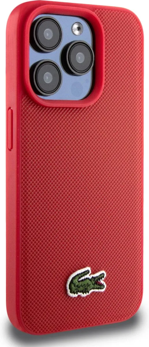 Lacoste iPhone 15 Pro Backcover - MagSafe - Rood