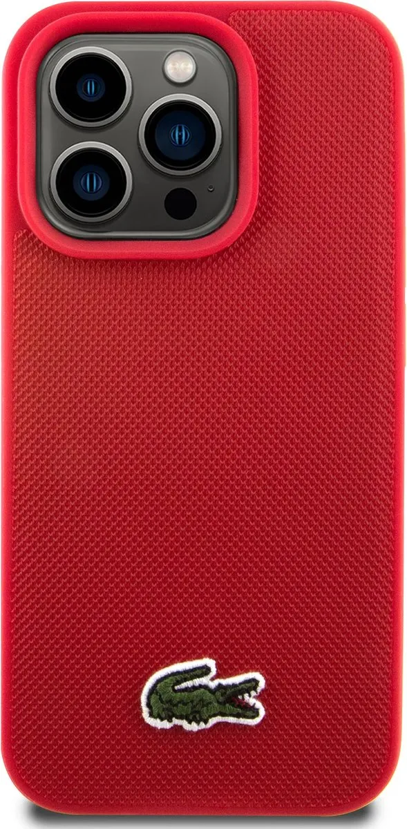 Lacoste iPhone 15 Pro Backcover - MagSafe - Rood