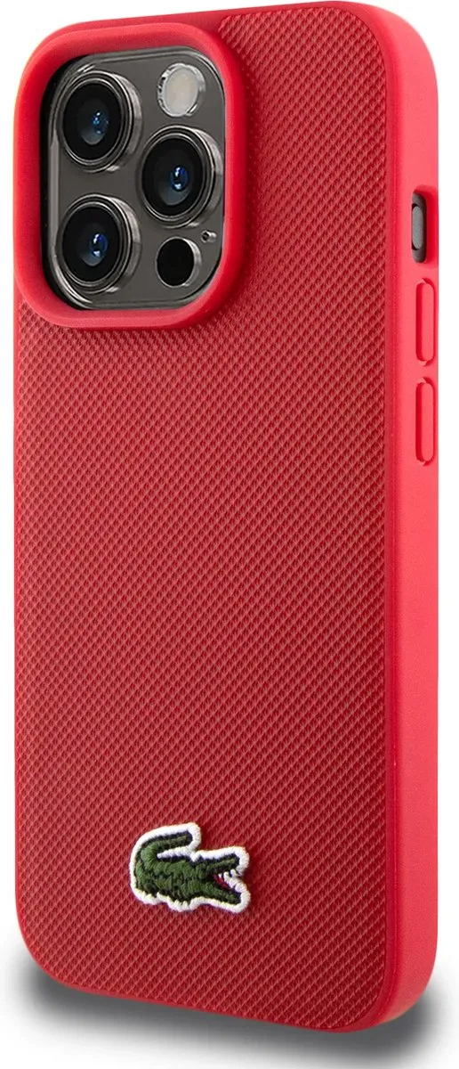 Lacoste iPhone 15 Pro Backcover - MagSafe - Rood