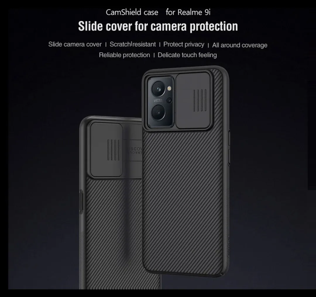Nillkin CamShield Hoesje Realme 9i - Camera Slider - Zwart
