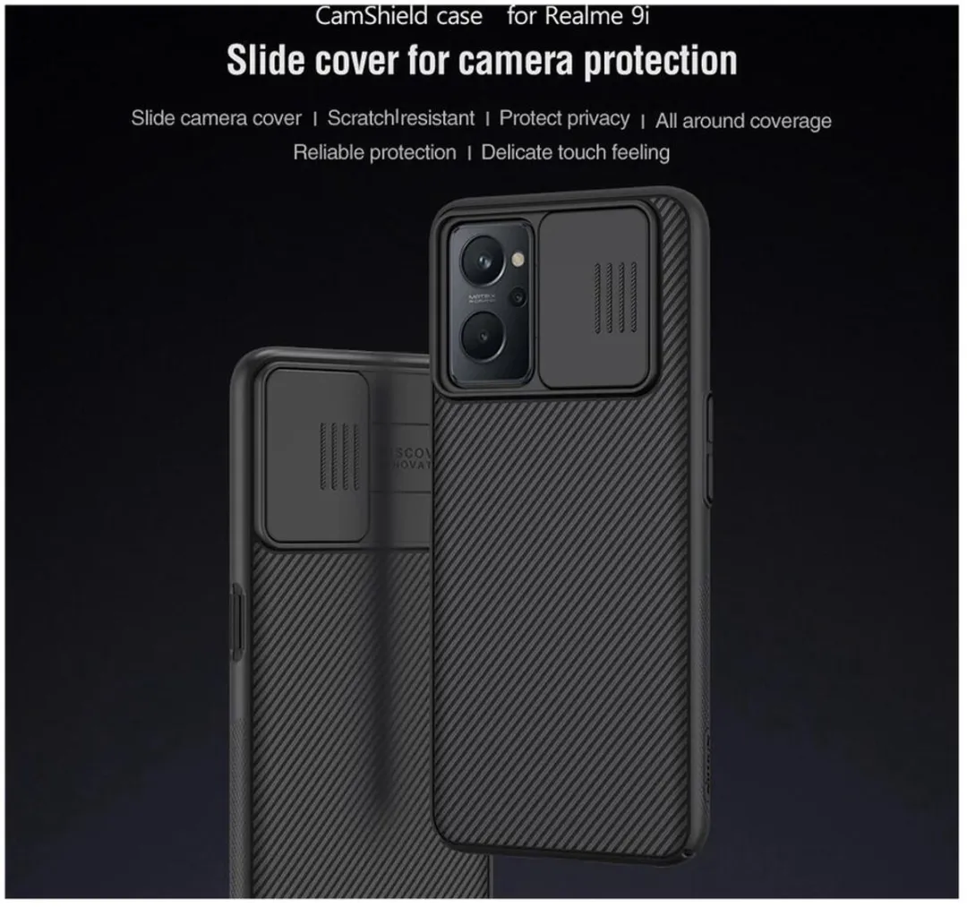 Nillkin CamShield Hoesje Realme 9i - Camera Slider - Zwart