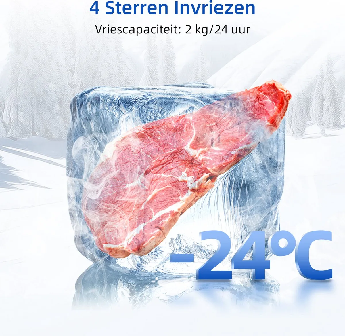 CHiQ FTM86L4E Tafelmodel Koelkast - 86L - Zwart - afbeelding 5 van 6