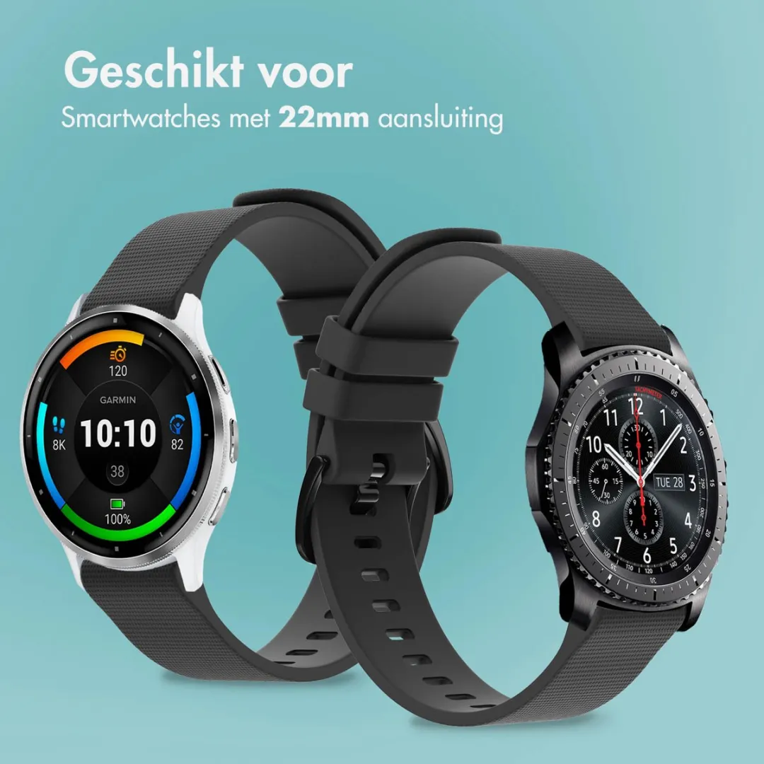 Imoshion Siliconen Sportbandje 22mm - Zwart