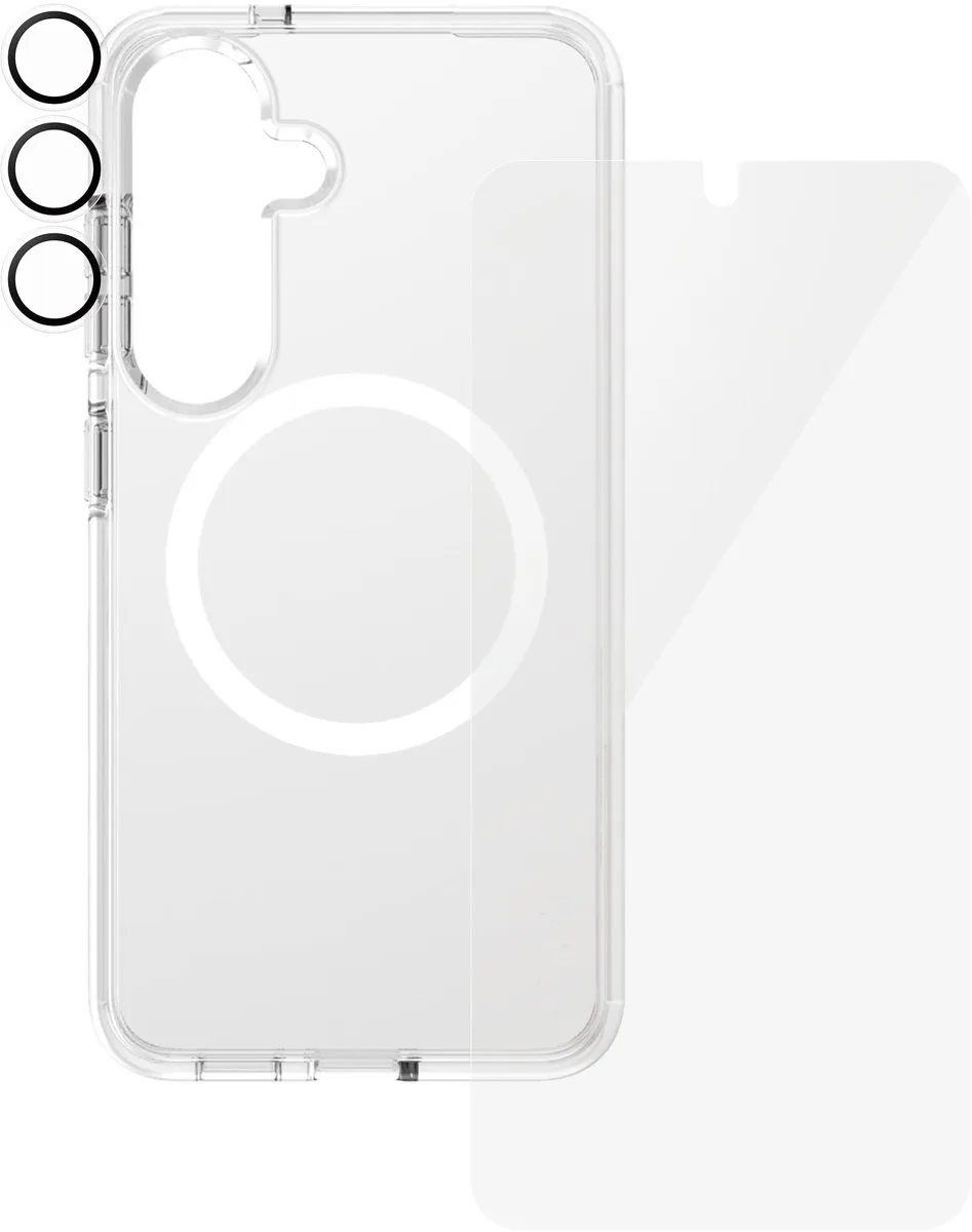 PanzerGlass Beschermset 3-in-1 Hoesje voor Samsung Galaxy S25 - Zwart - afbeelding 6 van 6