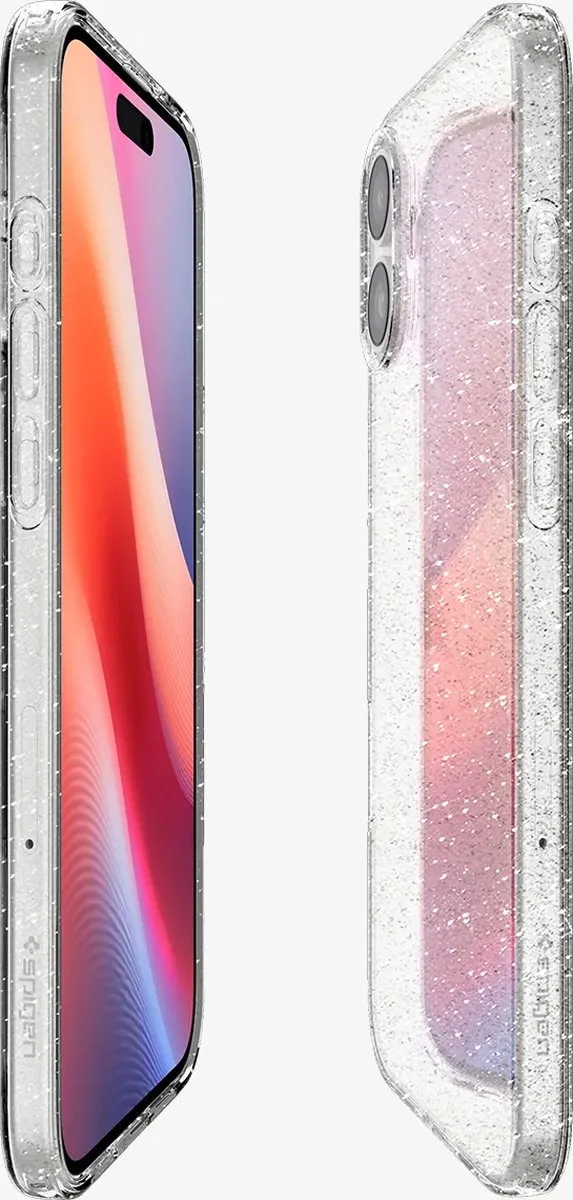 Spigen iPhone 16 Liquid Crystal Hoesje Glitter Quartz ACS08192 - Transparant
