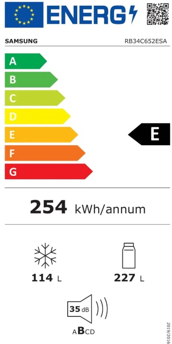 Samsung RB34C652ESA Vrijstaand Koel-vriescombinatie 341L - Zilver