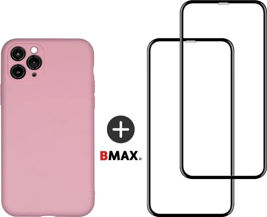 BMAX iPhone 11 Pro Max Siliconen Hoesje Lichtroze