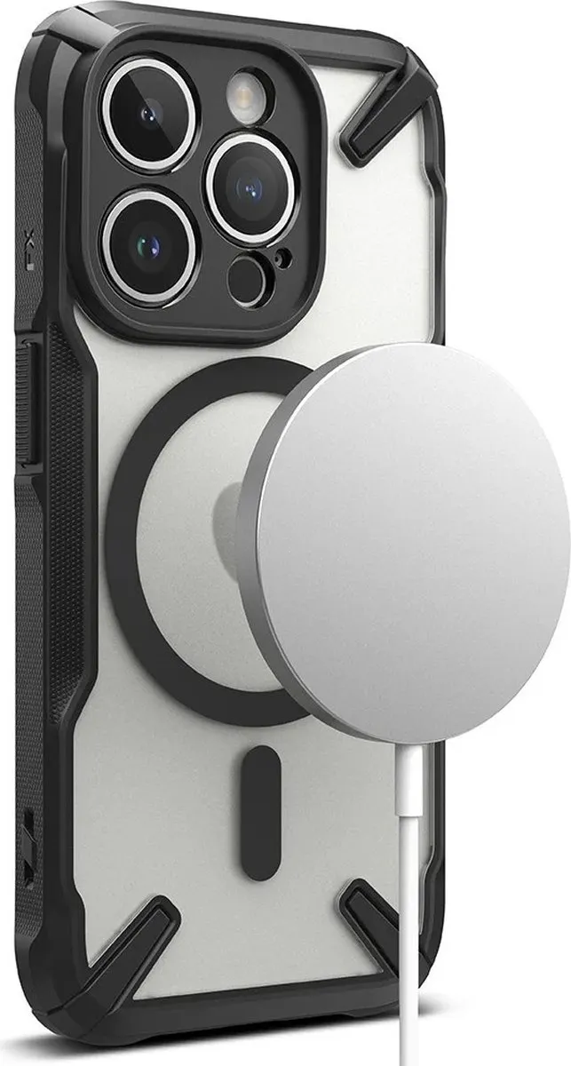 Ringke Fusion X Hoesje iPhone 15 Pro - MagSafe - Zwart