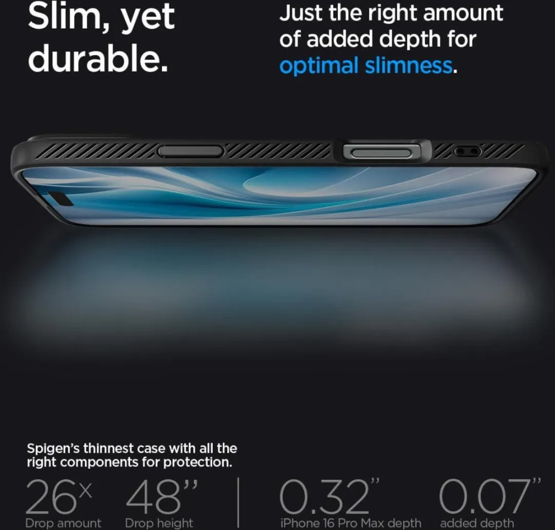 Spigen Liquid Air Hoesje ACS07988 - iPhone 16 Pro Max - Zwart