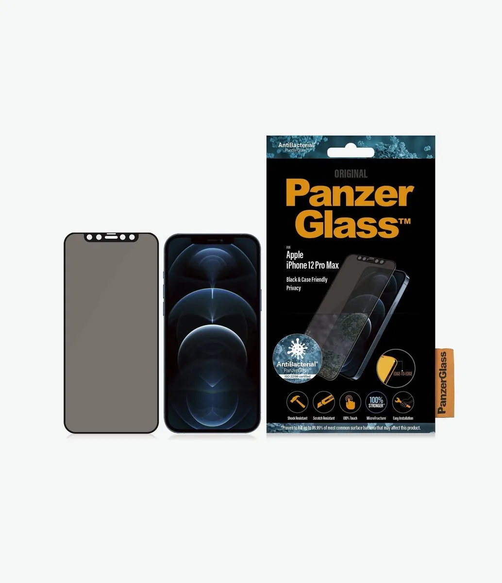 PanzerGlass PZ-P2712 Screenprotector iPhone 12 Pro Max - Zwart - afbeelding 6 van 6