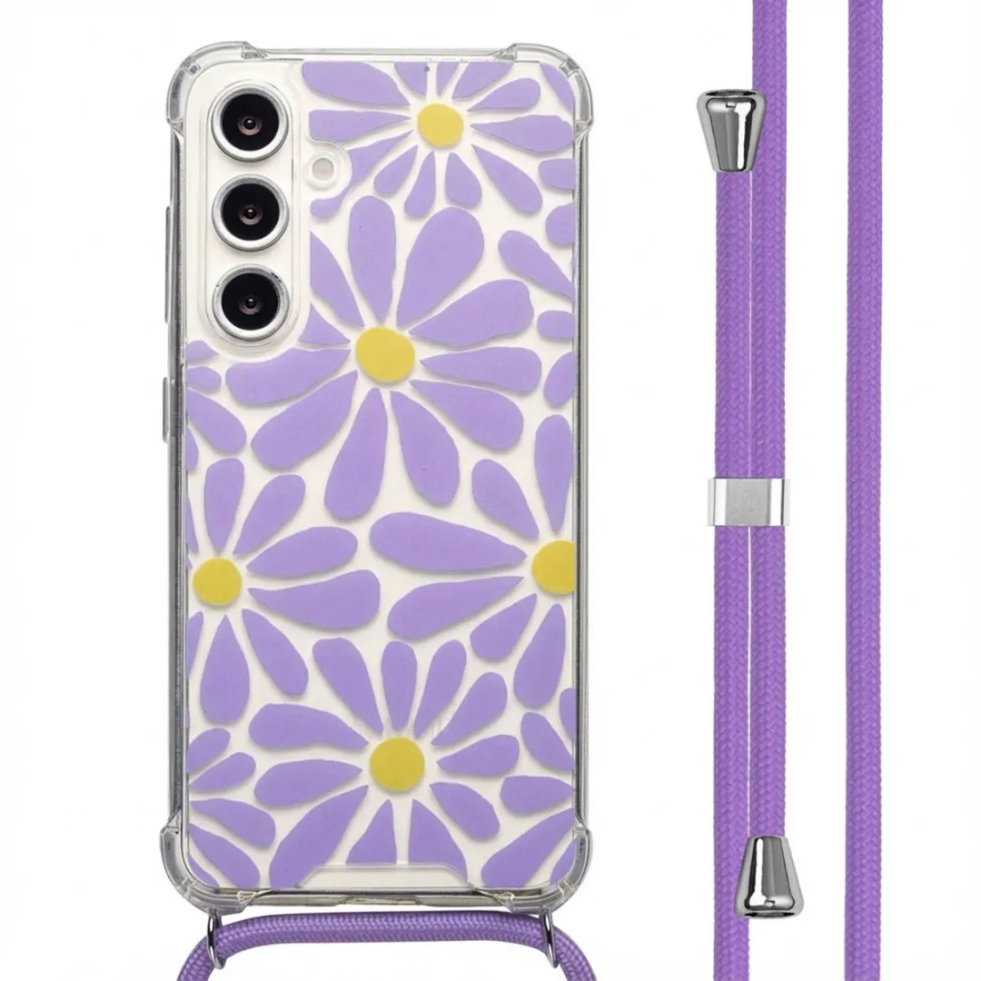 Imoshion Hoesje Samsung Galaxy S24 FE Tropical Violet Flowers Connect