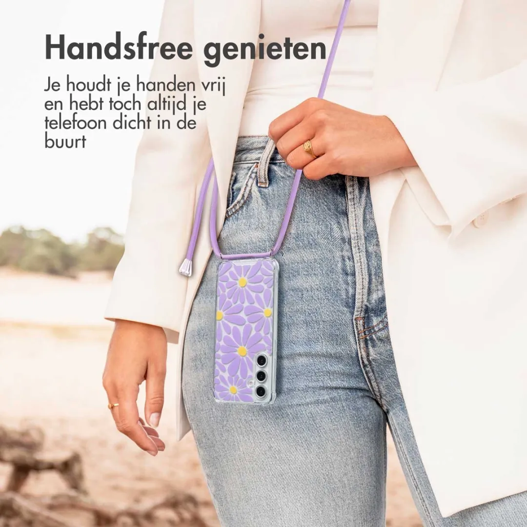 Imoshion Hoesje Samsung Galaxy S24 FE Tropical Violet Flowers Connect - afbeelding 2 van 5